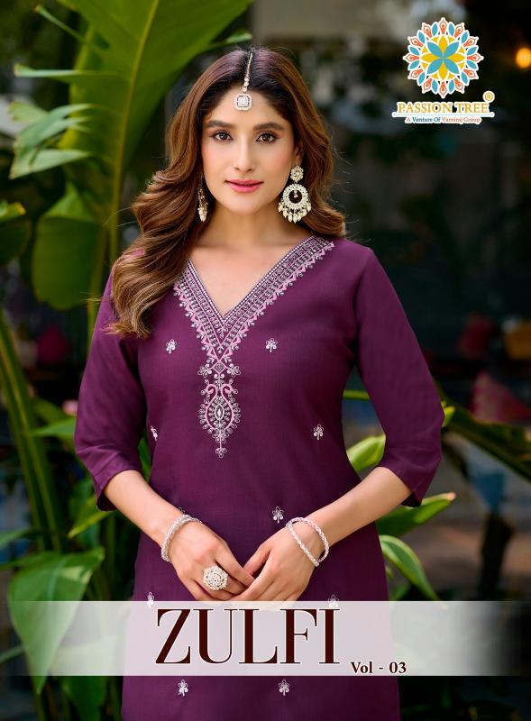 Passion tree zulfi vol 3 buy kurtis wholesale online india